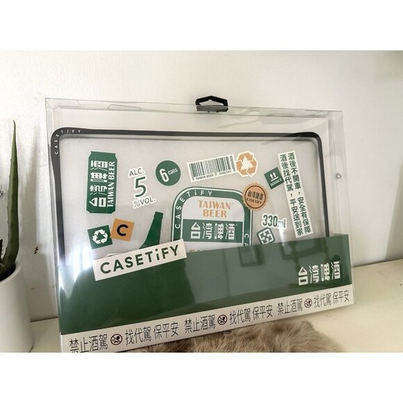 Casetify Taiwan Beer Stickers Laptop Clear Impact Laptop Case NEW MacBook Air 15 - Picture 1 of 7